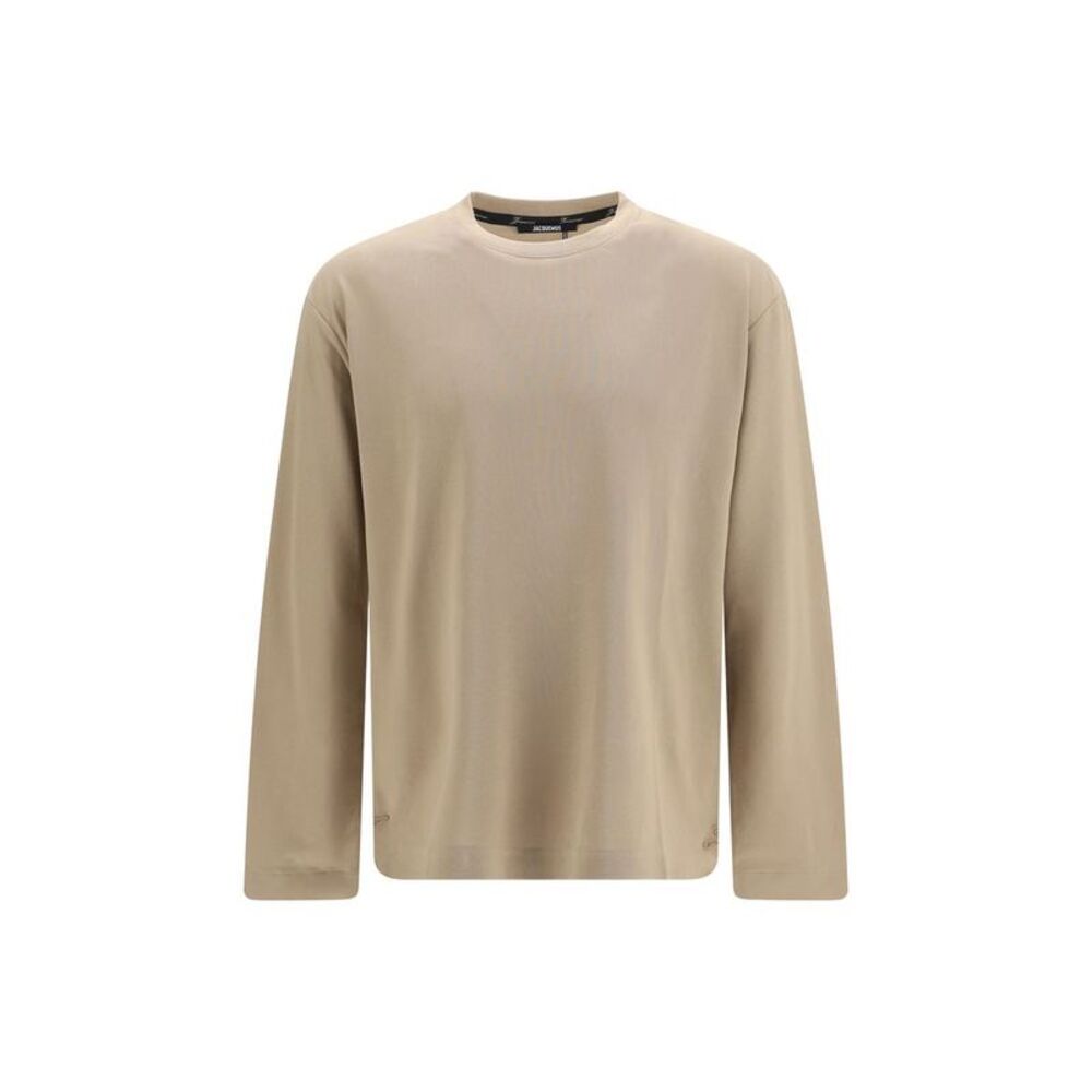 Jacquemus Beige Paper Long Sleeve Men's T-Shirt
